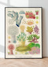modern black frame Great Barrier Reef vintage print wall art